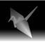 gray origami cranes