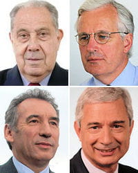 charles pasqua, michel barnier, françois bayrou, claude bartolone