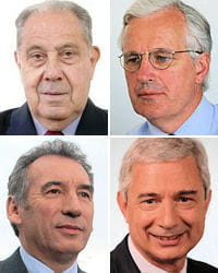 charles pasqua, michel barnier, françois bayrou, claude bartolone 