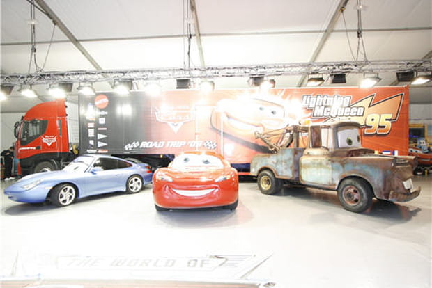Les voitures de Cars (Disney) au Mondial de Paris