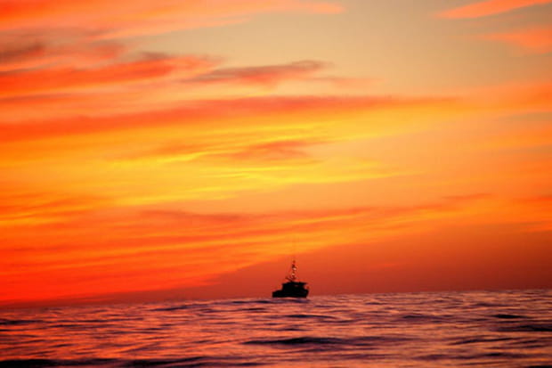 Pêche au crépuscule