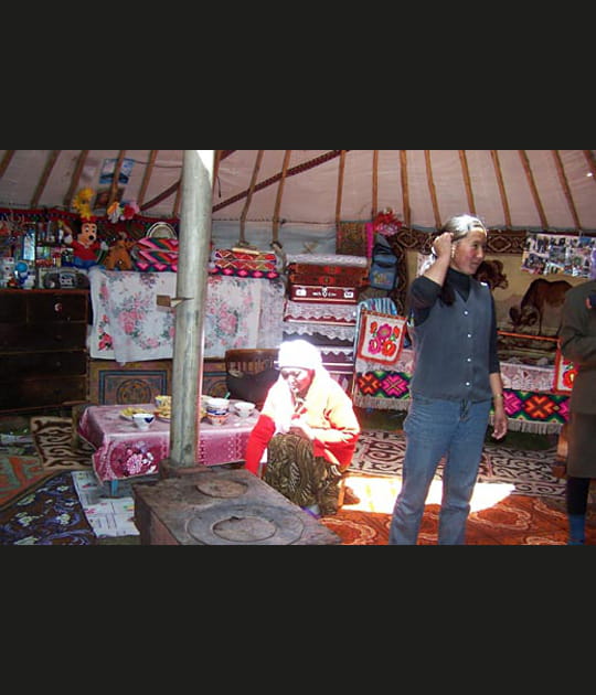 Dans une yourte en Mongolie