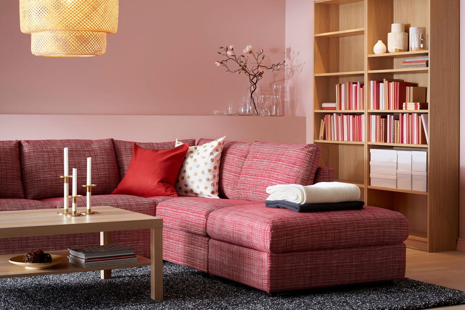 Une touche de couleur dans le salon