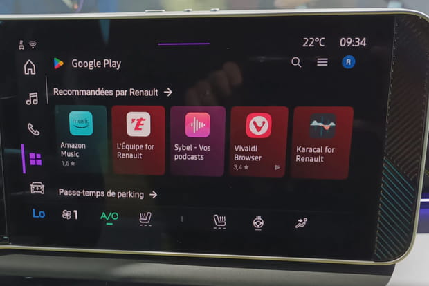 Une cinquantaine d'applications disponibles dans la R5 électrique
