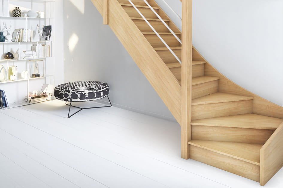 Un escalier brut pour un style scandinave