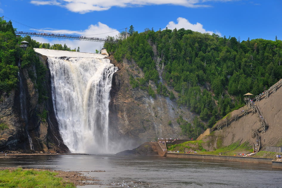 Les chutes de Montmorency au Qu&eacute;bec, Canada