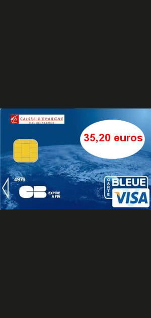 13e - Caisse d'&eacute;pargne &Icirc;le-de-France (Visa)&nbsp;: 35,20&nbsp;euros&nbsp;par&nbsp;an