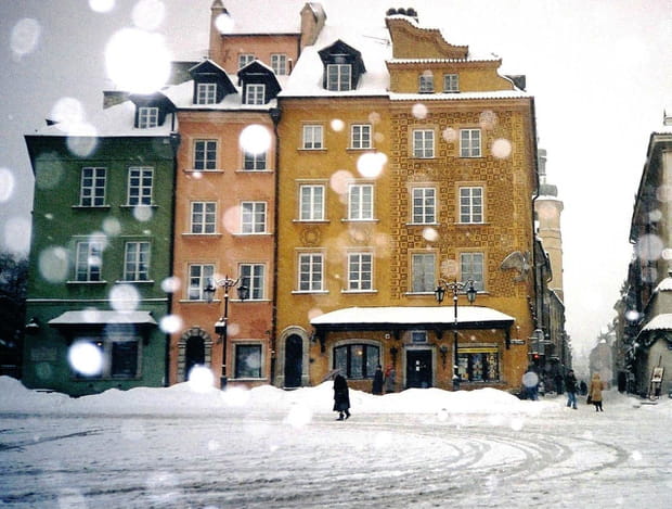 Varsovie sous la neige