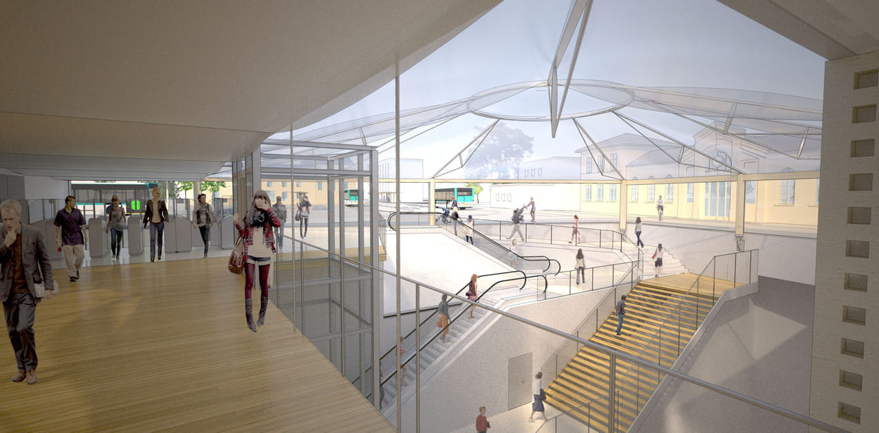 L'int&eacute;rieur de la gare de Sevran-Livry