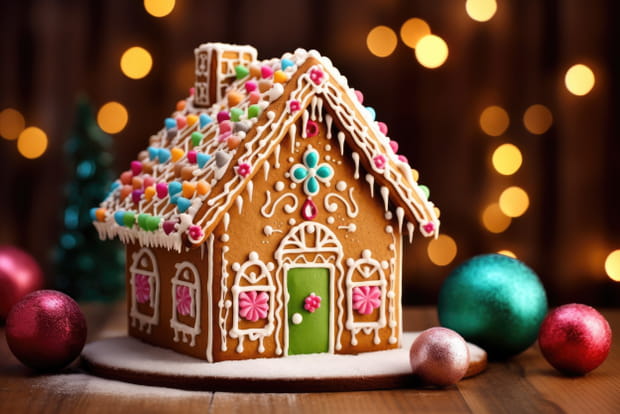 La recette de la maison en pain d'épices pour Noël