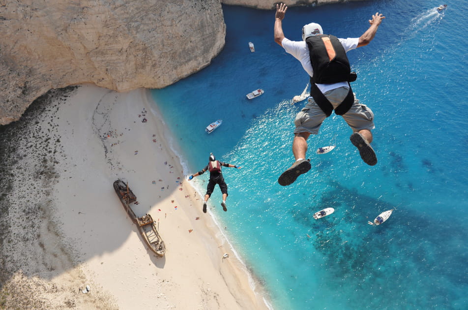 Base jump en Gr&egrave;ce