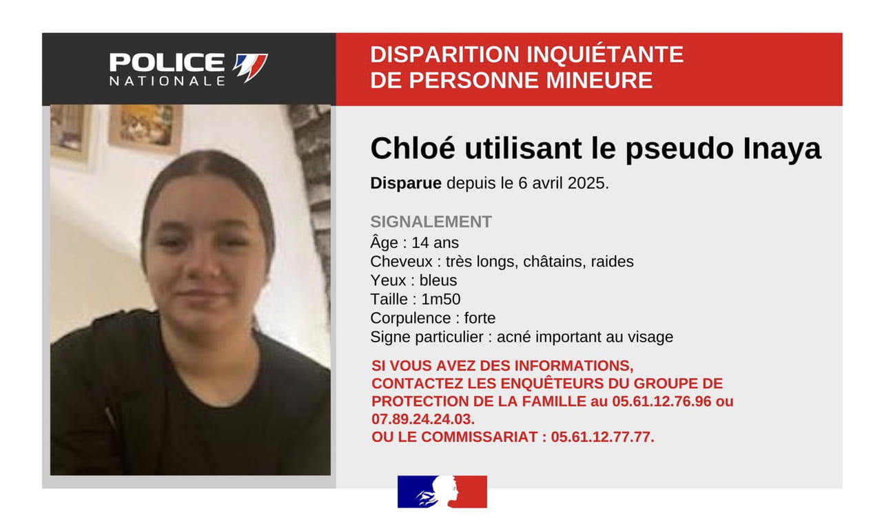 Disparition de Chloé à Colomiers : les parents poussent un cri d'alerte après trois mois sans nouvelle