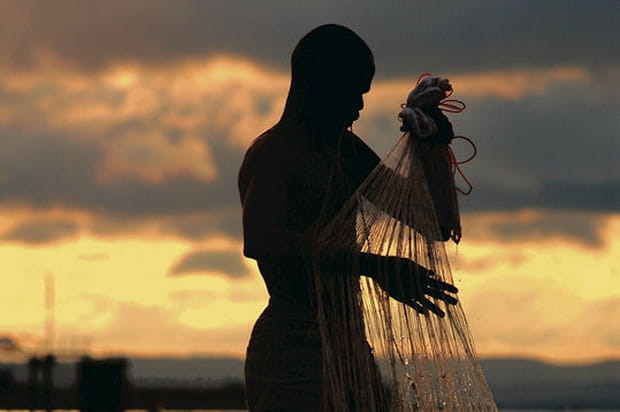 Les mains du pêcheur