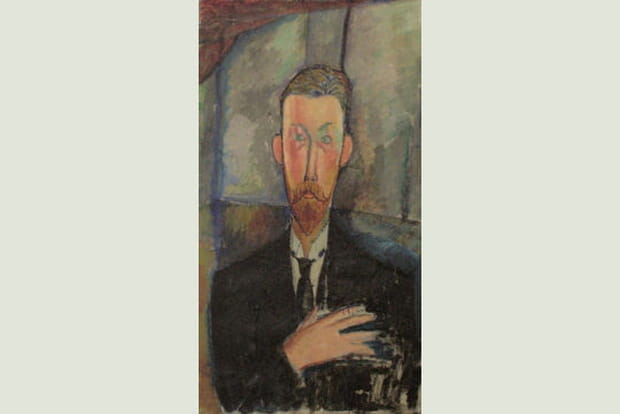 Paul Alexandre devant un vitrage par Amedeo Modigliani