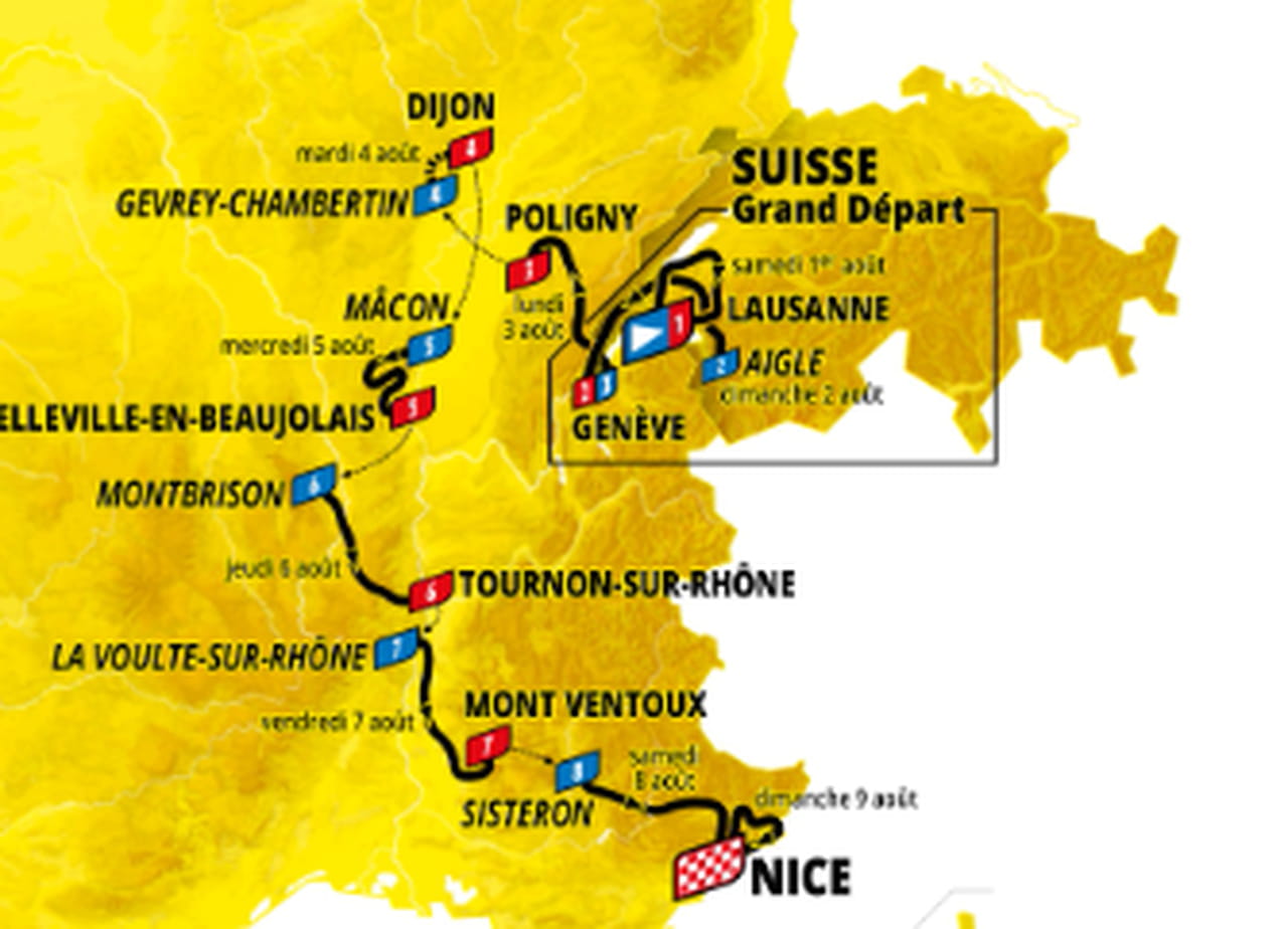 Tour de France femmes 2026 : arrivée au Mont Ventoux et à Nice, la carte du parcours