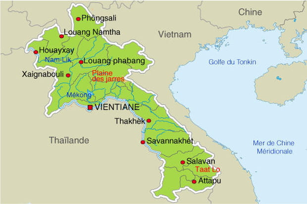 Carte du Laos