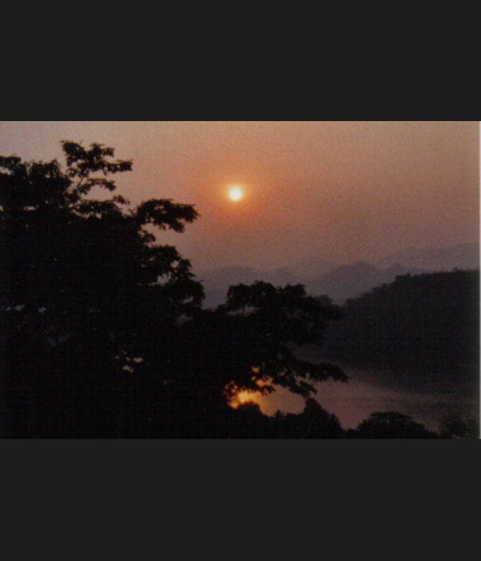 Coucher de soleil sur le M&eacute;kong