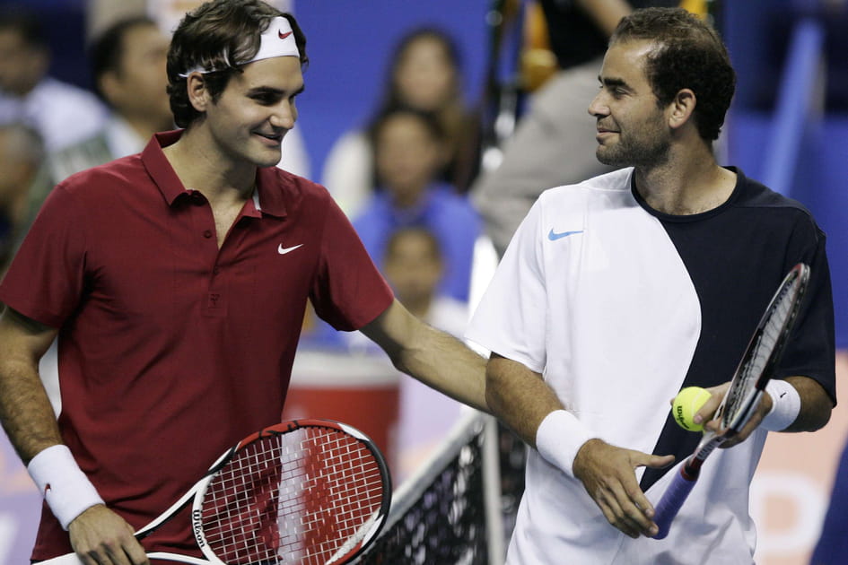 30&nbsp;photos qui montrent que Roger Federer &eacute;tait un immense champion&nbsp;: Sampras, comme une passation de pouvoir