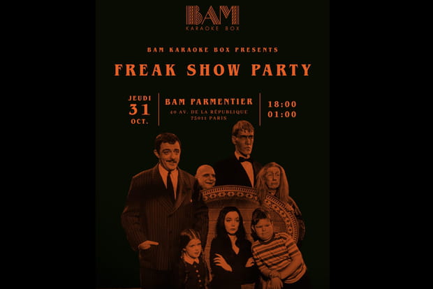 Ambiance Halloween à la Freak Show Party du BAM Karaoke à Paris