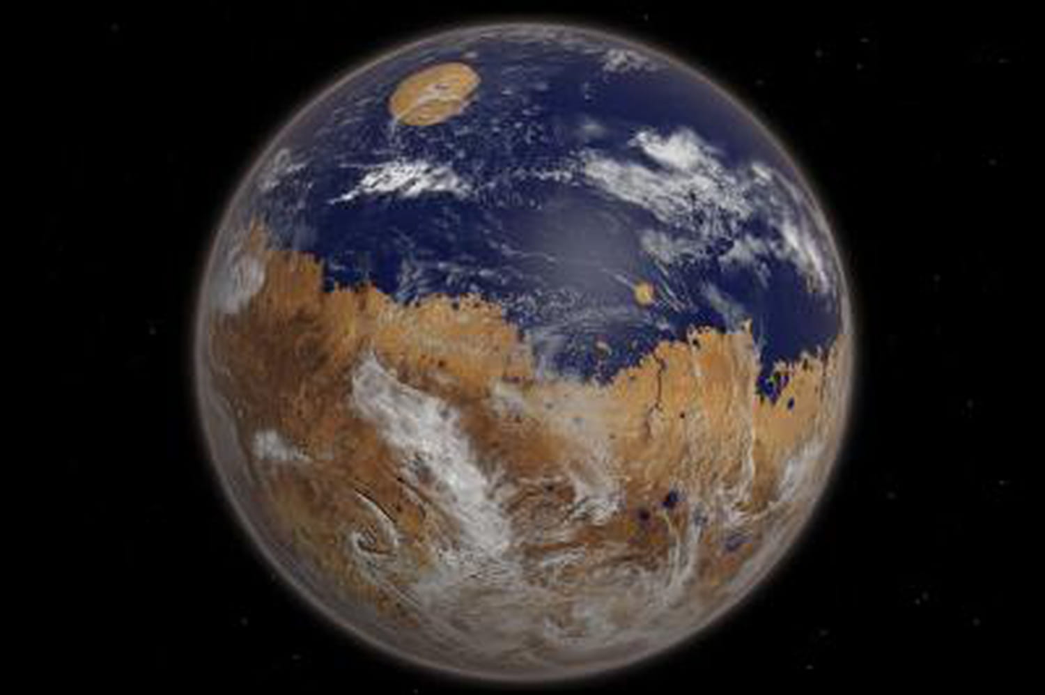 A quoi ressemblerait la planète Mars avec une atmosphère ?