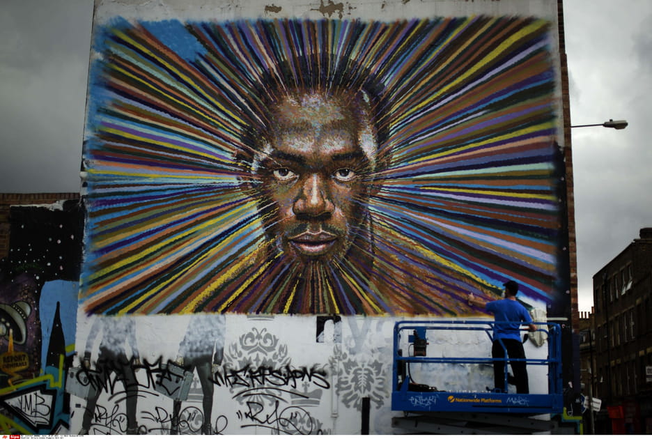 Une fresque &agrave; son effigie &agrave; Londres