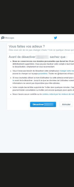 Fermez votre compte Twitter