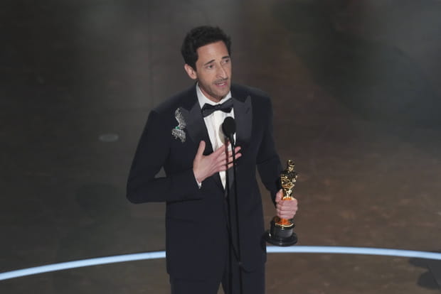 Beaucoup d'émotion pour le sacre d'Adrien Brody