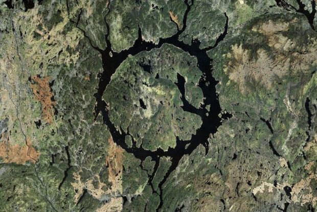 Le cratère de Manicouagan, au Canada