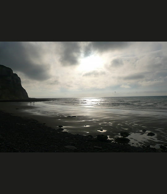 Falaises de Berneval &agrave; la nuit tombante