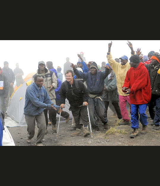 L'arriv&eacute;e de Jean-Michel au bivouac