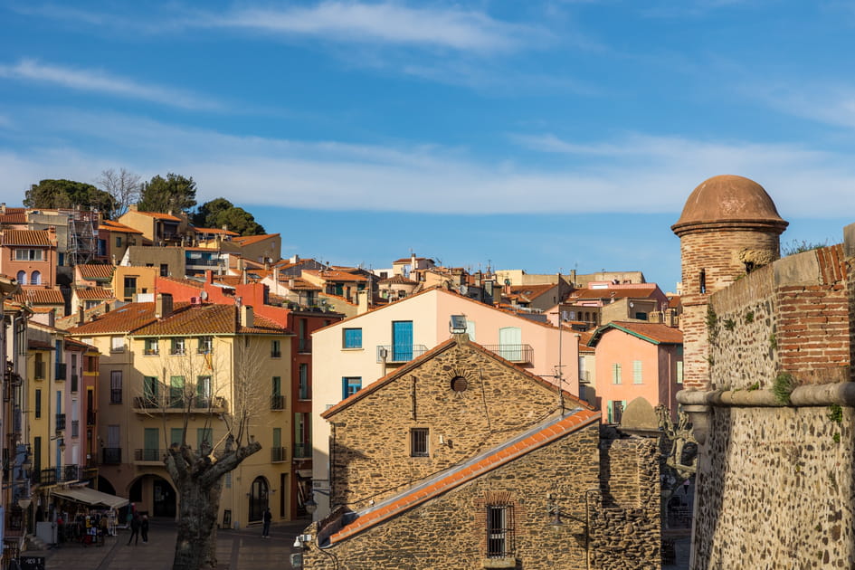 Vue sur le centre historique depuis le Ch&acirc;teau Royal de Collioure