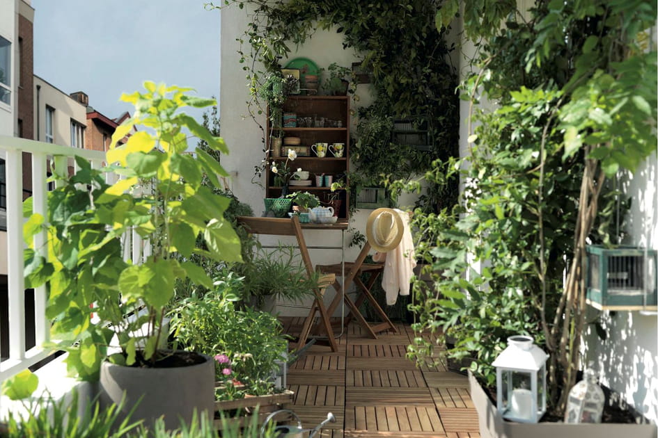Sur une terrasse