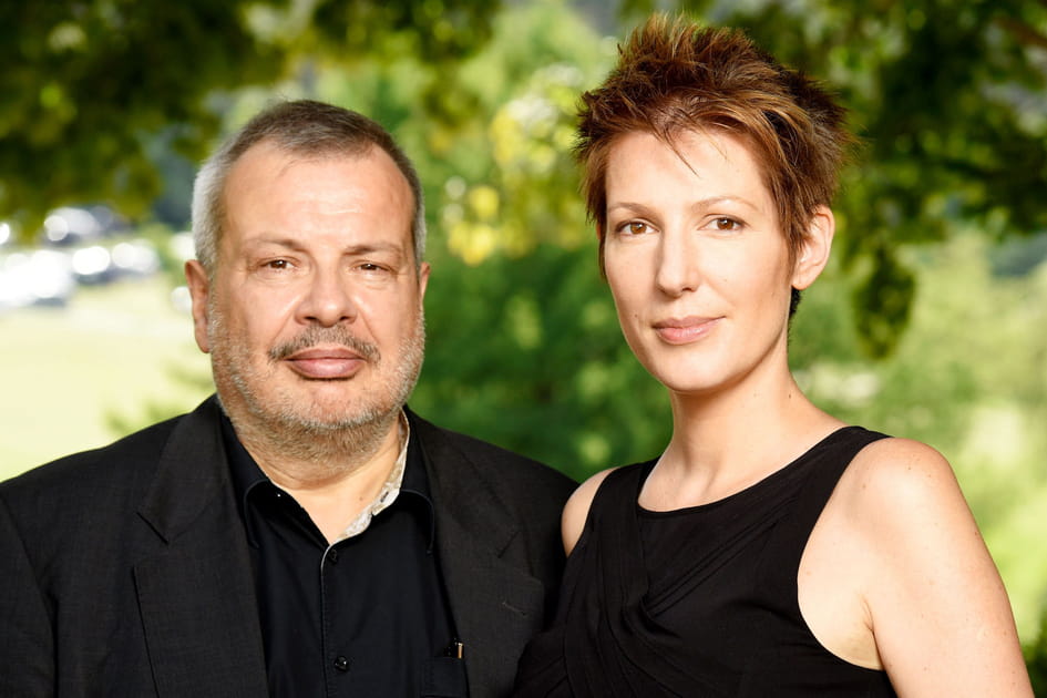 Natacha Polony et son mari P&eacute;rico L&eacute;gasse