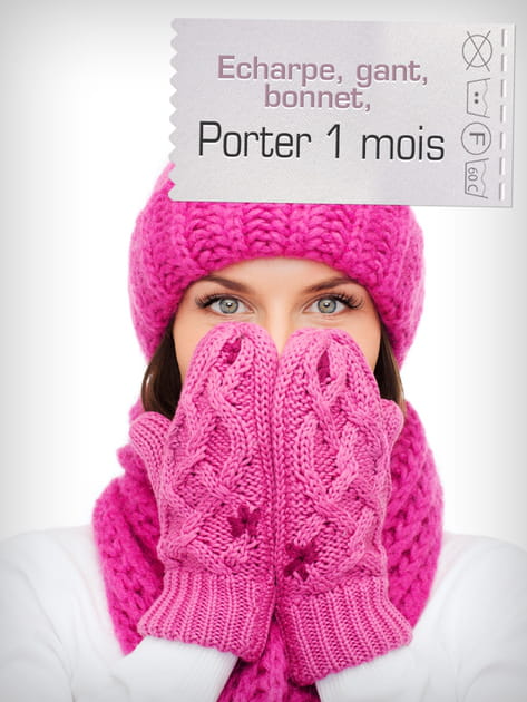 Les gants, l'&eacute;charpe et le bonnet&nbsp;: 1&nbsp;fois par mois