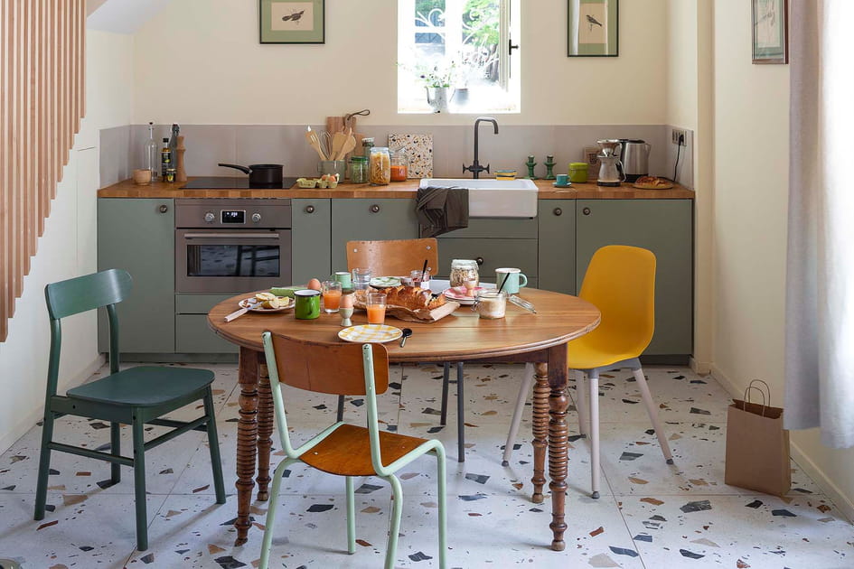 Le terrazzo, un sol r&eacute;tro ultra tendance pour la cuisine