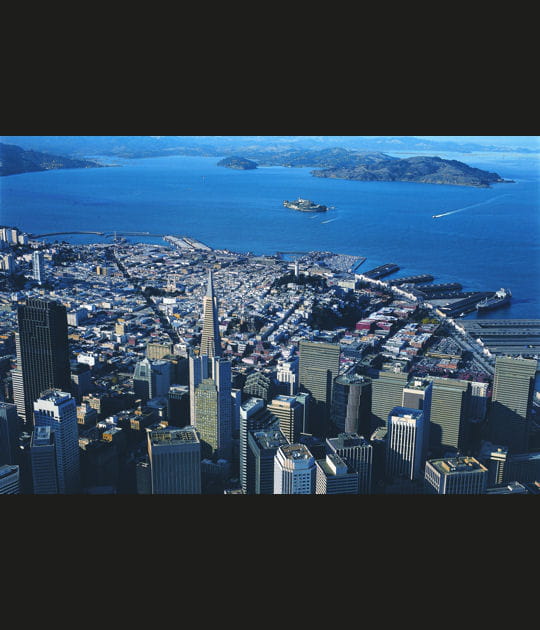 Le Financial district sur la baie