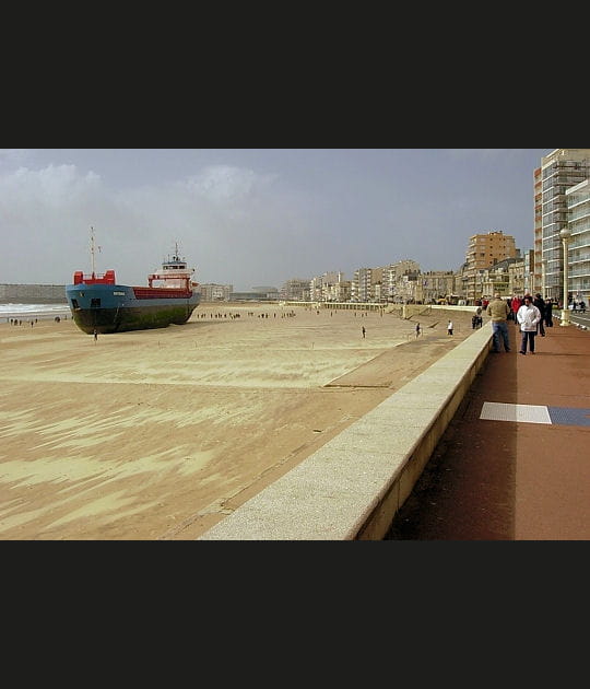 Un cargo &eacute;chou&eacute; aux Sables d'Olonne