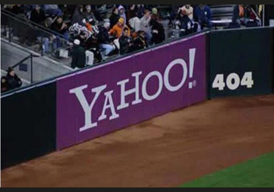 La publicit&eacute; Yahoo! qui fait &quot;erreur 404&quot;