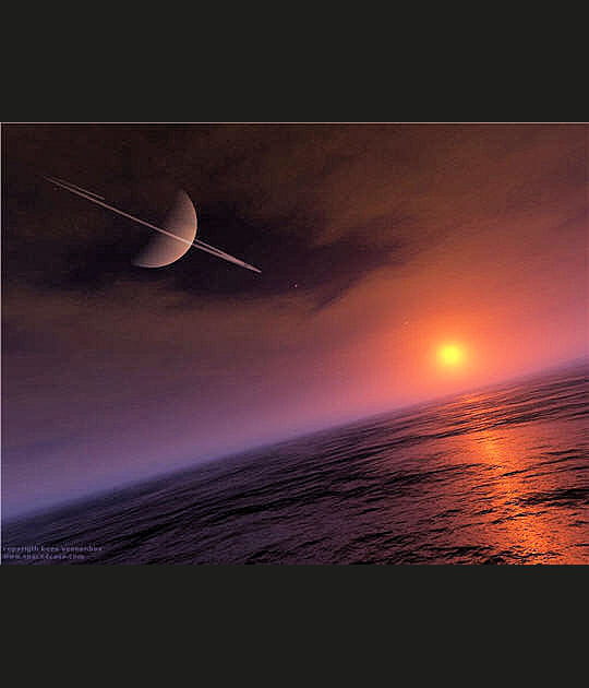 Saturne vue de Titan