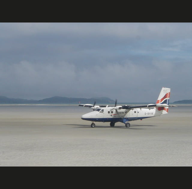 Une plage pour piste d'atterrissage en Ecosse