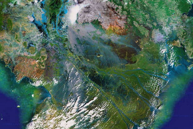 Vue satellite du delta