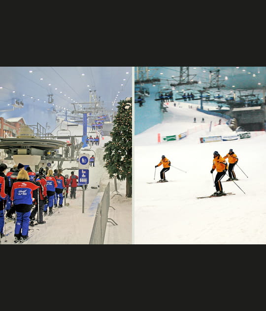 Du ski en plein d&eacute;sert