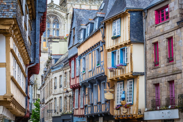 Les rues et maisons du centre historique de Quimper