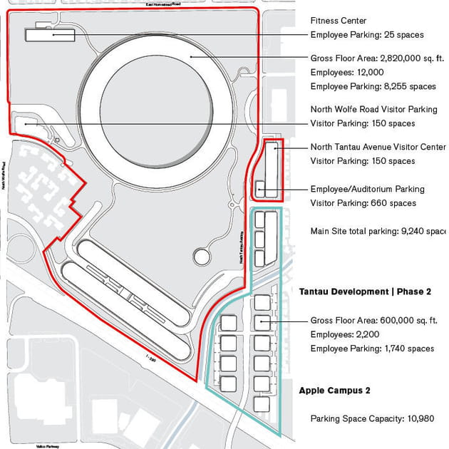 Les plans de l'Apple Campus&nbsp;2
