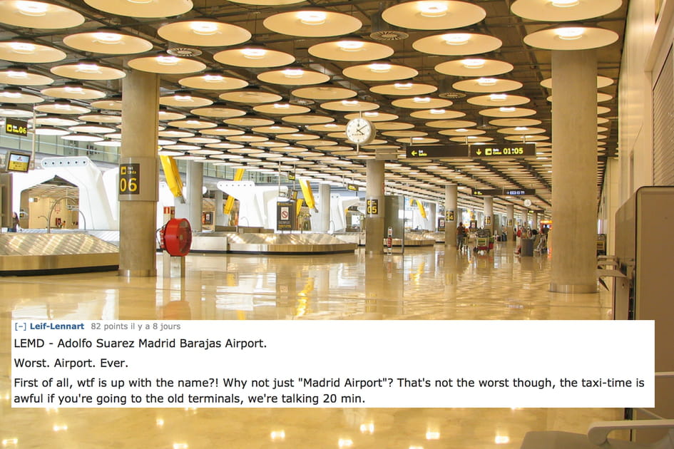 L'a&eacute;roport de Baraja en Espagne