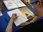 michel borderie en dédicace durant la comic con.