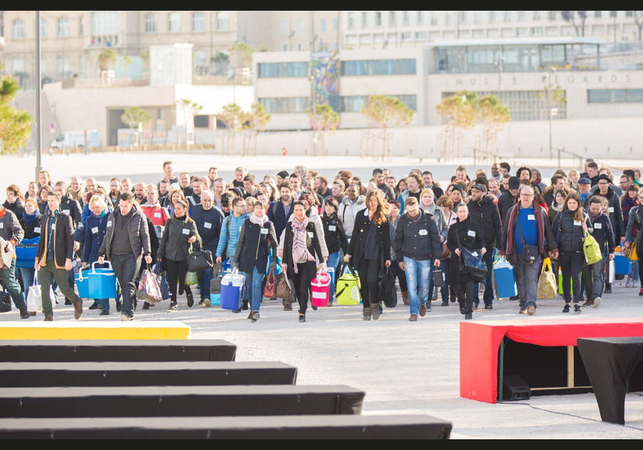 Une foule immense
