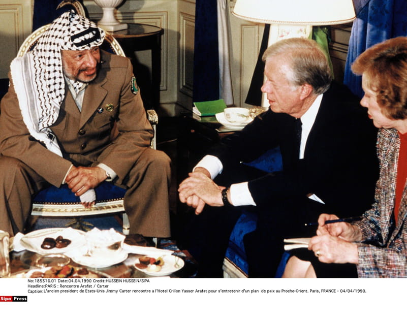 Jimmy Carter et Yasser Arafat