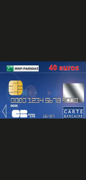 27e ex-aequo&nbsp;: BNP Paribas avec une carte bleue Visa &agrave; 40&nbsp;euros par an
