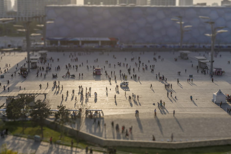Vue sur le Water Cube de P&eacute;kin